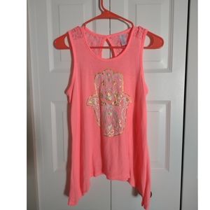 Hot Pink Hamsa Design Tank Small